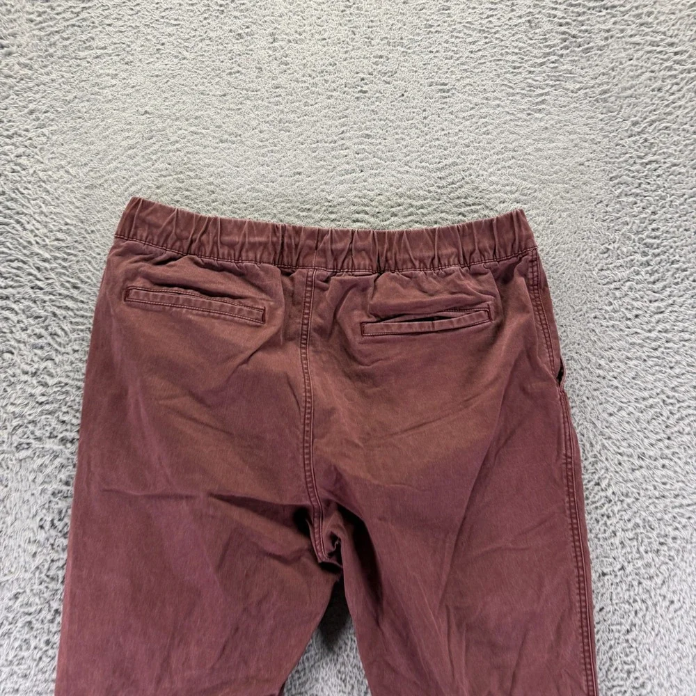 Old Navy Built-In Flex Pant Men's L Red Cotton Jogger Tapered Preppy Stretch